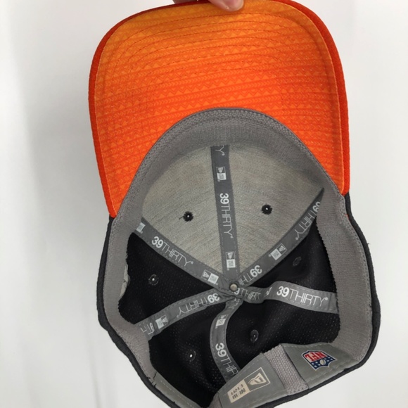 New Era NFL Pro Bowl Cap Orange Black Size M-L Football Embroidered Patch Vented - Picture 6 of 11